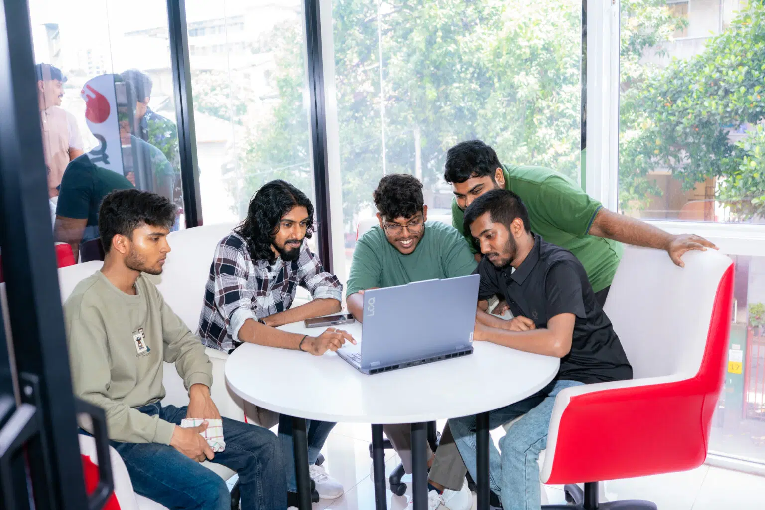 Modern media academy interior